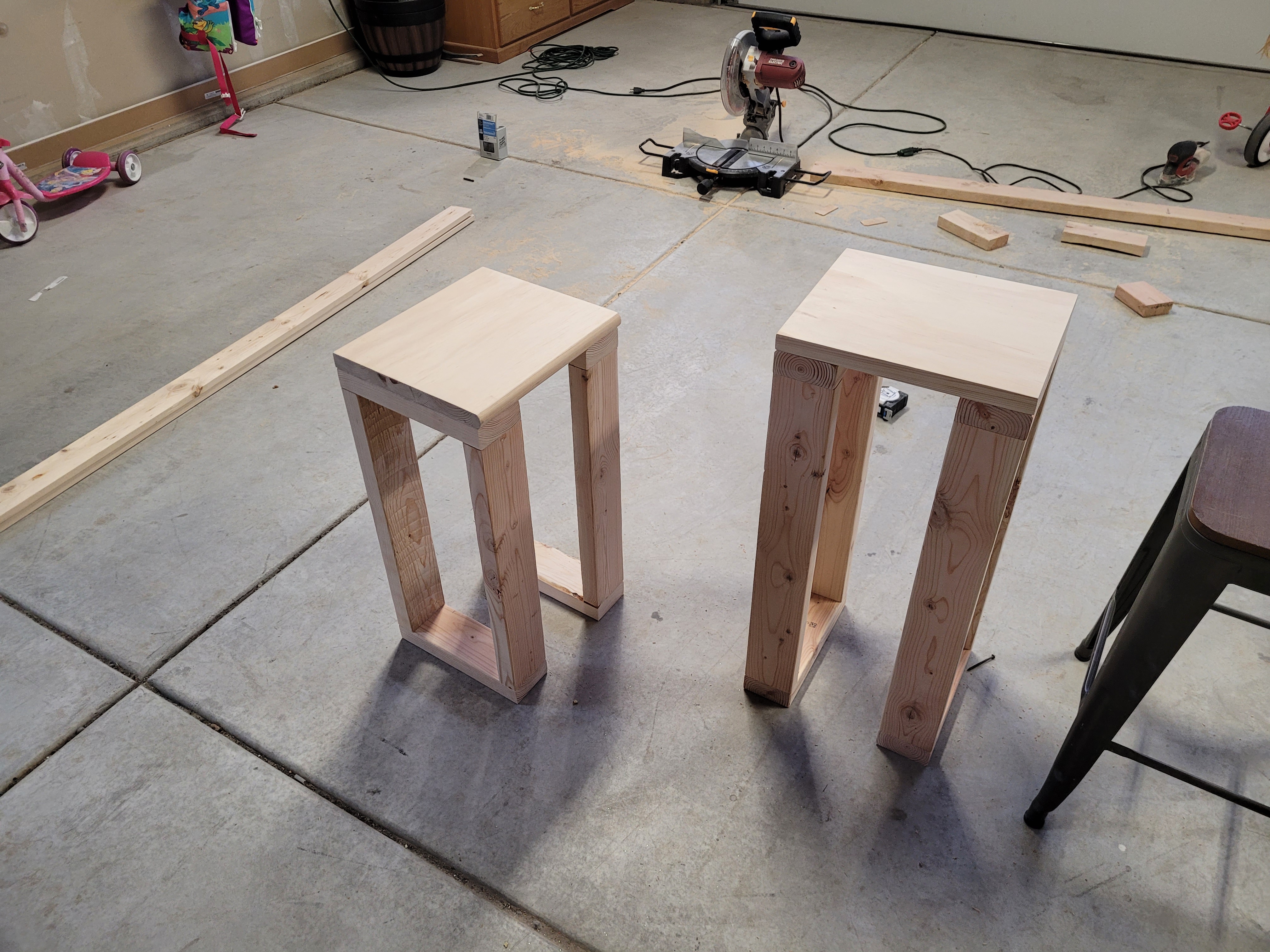 Wooden stands